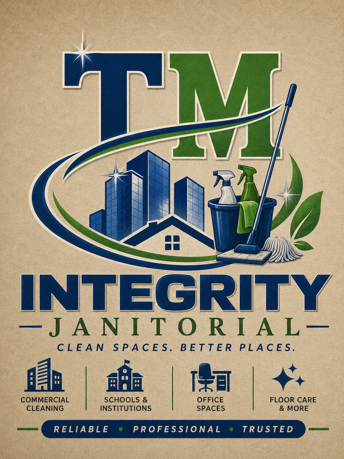 TM Integrity Janitorial brand poster